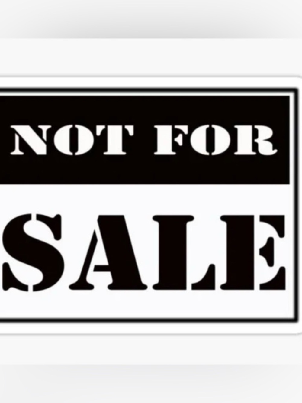 Sold not for sale